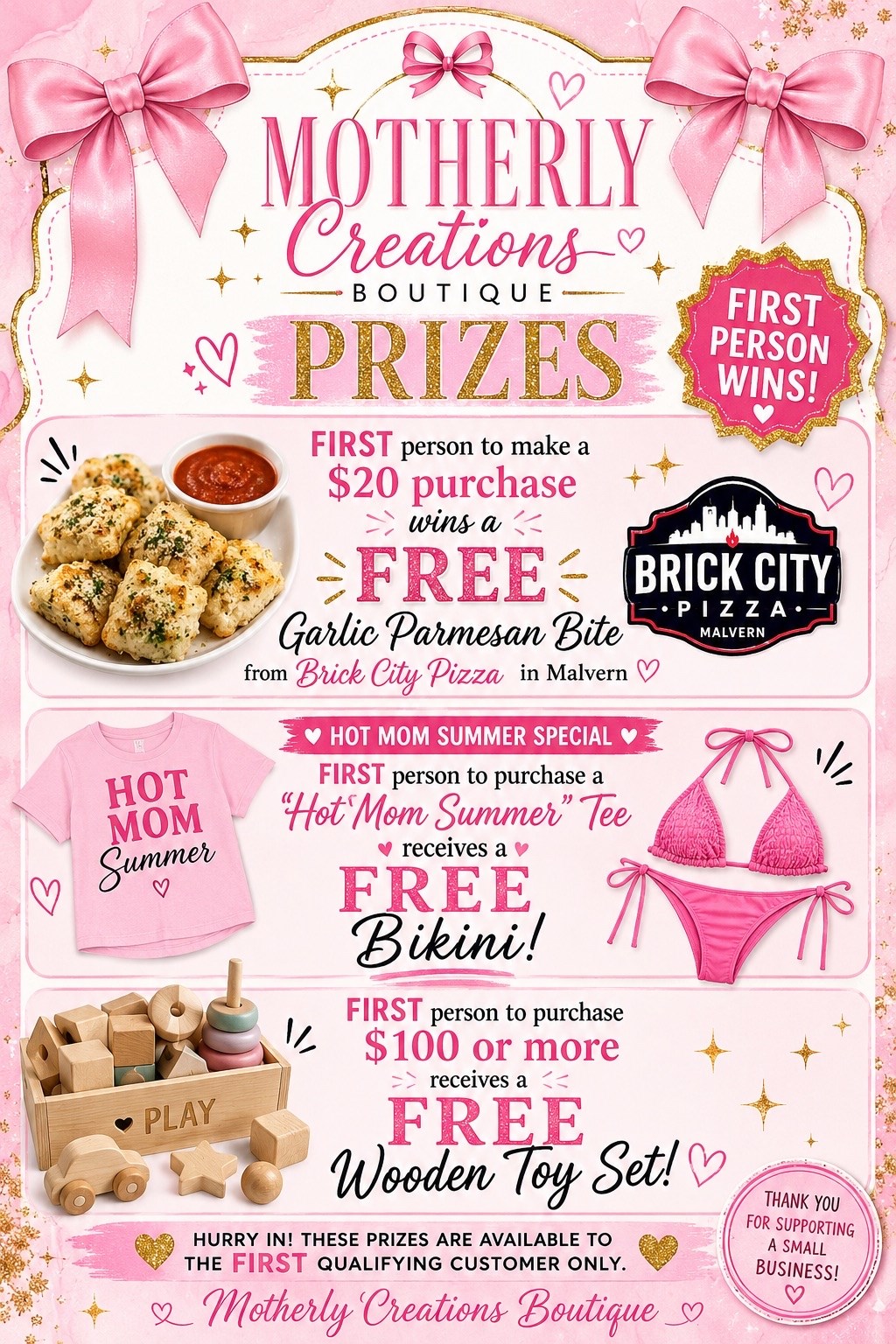 Motherly Creations promo flyer